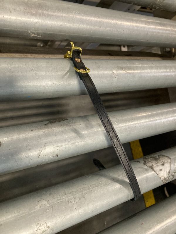 Photo 1 of ***NO BELL***BRONZEDOG Leather Cat Collar with Removable Bells Non Breakaway Kitten QR Tag for Girl Boy (9" - 12" Cats/Mini Dogs, Black & Gold)