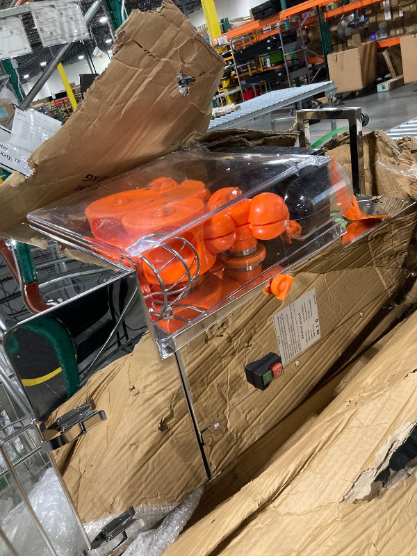Photo 1 of *****It won't turn on***** Garvee Commercial Juicer Machine, 110V Automatic Feeding Juice Extractor, 120W Orange Squeezer for 20-30 per Minute, with Pull-Out Filter Box SUS 304 Tank PP Cover and Two Peel Collecting Buckets