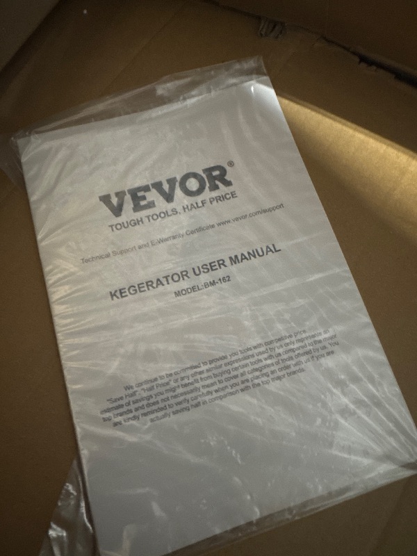 Photo 1 of ******It turns on perfectly.******** VEVOR Beer Kegerator, Dual Tap Draft Beer Dispenser, Full Size Keg Refrigerator With Shelf, CO2 Tank(No Gas), Drip Tray & Rail, 23°F- 82.4°F Temperature Control, 162L, Silver