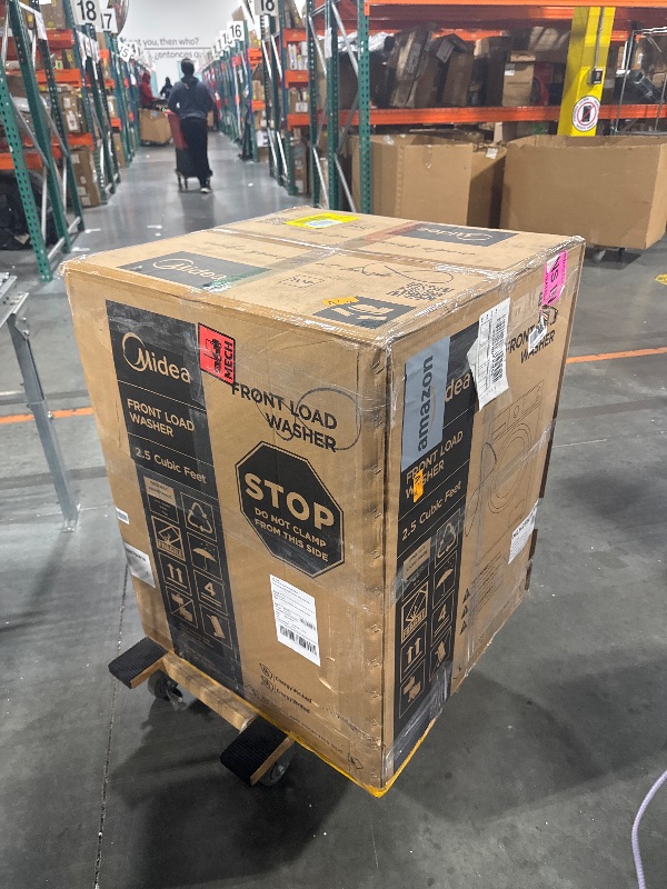 Photo 1 of *****BRAND NEW ITEM***** Midea MLH25N7BWW Compact Front-Load Machine, 24" Energy & Space-Saving Washer, Steam Care and Cold Wash Stackable Laundry, for Family Daily use, 2.5 Cu.ft, White