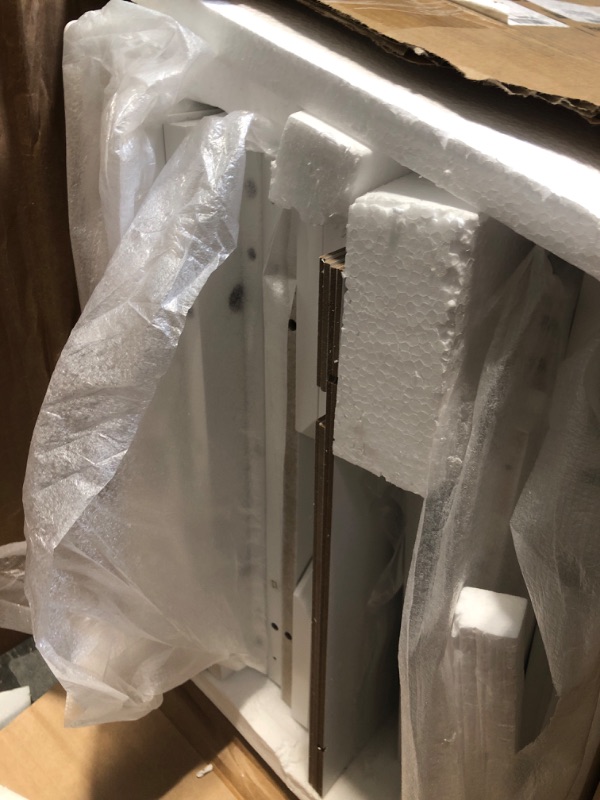 Photo 1 of ***PARTIAL SET*** ***READ CLERK NOTES*** 4 EVER WINNER 72" Tall Pantry Cabinet, Farmhouse Storage Cabinet with Adjustable Shelves and Drawers, Rustic Wood Cupboard for Kitchen, Dining, Living Room, White