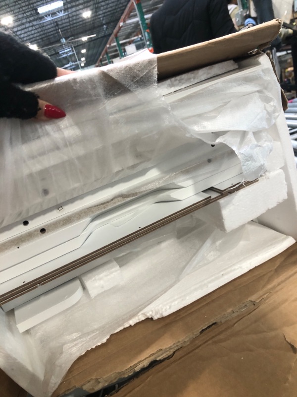 Photo 1 of ***PARTIAL SET*** ***READ CLERK NOTES*** 4 EVER WINNER 72" Tall Pantry Cabinet, Farmhouse Storage Cabinet with Adjustable Shelves and Drawers, Rustic Wood Cupboard for Kitchen, Dining, Living Room, White