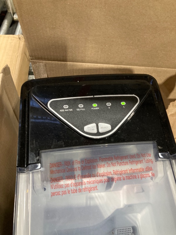 Photo 1 of ***HAS BEEN USEED**** MISSING SCOOP***Silonn Nugget Ice Maker Countertop, Pebble Ice Maker with Soft Chewable Ice, One-Click Operation Ice Machine with Self-Cleaning, 33lbs/24H, Stainless Steel