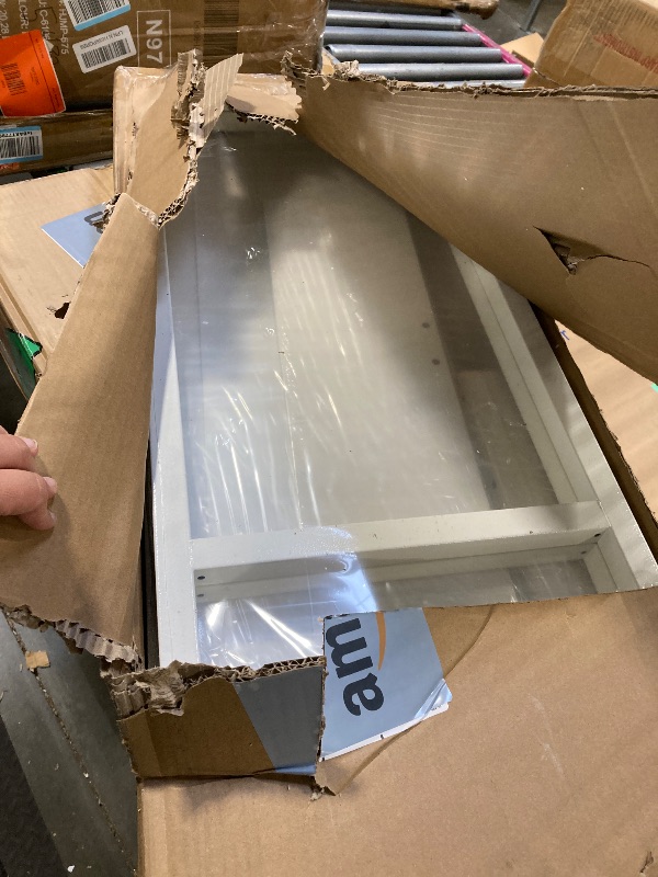 Photo 1 of ******A WHTE SHELF***Amazon Basics Ladder Bookshelf Organizer, 5-Tier, Solid Rubberwood Frame, White Finish, 14D x 24.8W x 70.1H in