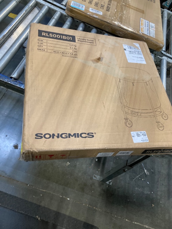 Photo 1 of ***NOT CREAM  ITS BLACK*****Laundry Basket with Wheels, 170L Rolling Laundry Hamper with Removable Bag and Steel Frame, Round Laundry Cart with 4 Casters and 2 Brakes, Ideal for Bedroom, Bathroom, Laundry Room, Cream