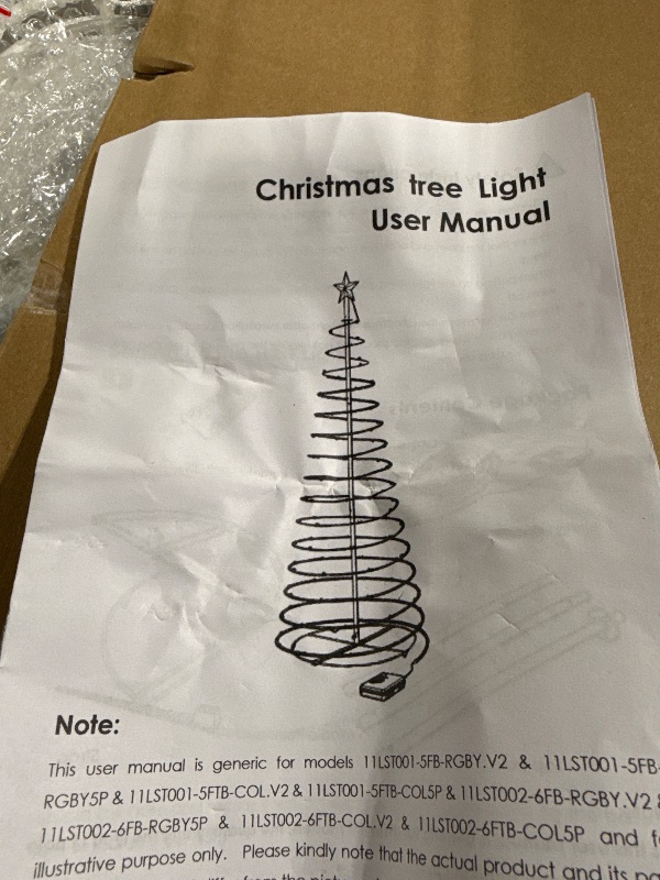 Photo 1 of *** SIMILAR IMAGE UNKNOWN SIZE OR MODEL**BraveDream 9ft Smart Lighted Christmas Cone Tree Outdoor, 16 Mil Color Changing, APP & Remote Control, Music Sync, Timer, Group Control, RGB Led Christmas Decorations for Indoor Outdoor