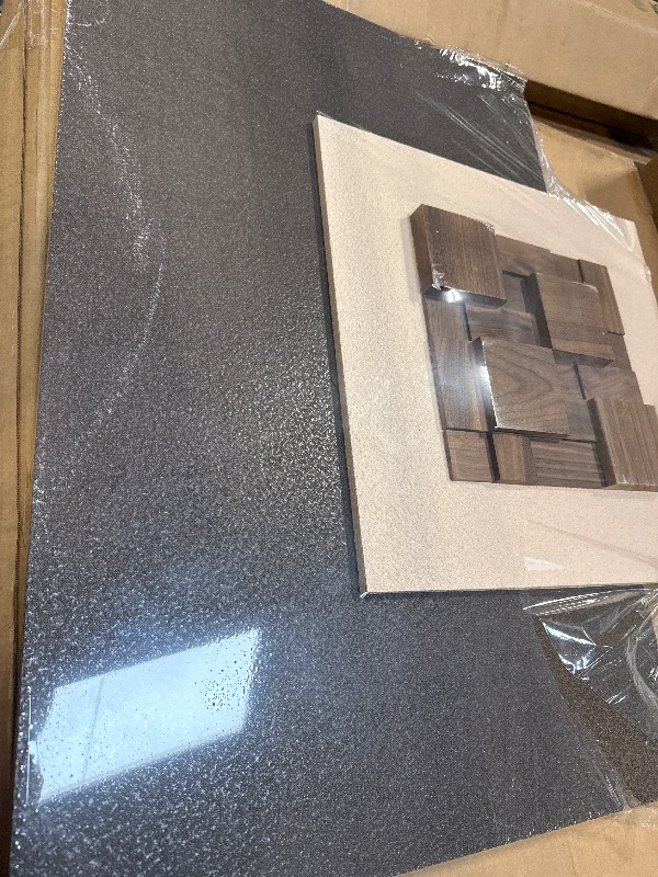 Photo 1 of *** SIMILAR IMAGE UNKNOWN SIZE ***3D Wood Textured Large Neutral Abstract Wall Art, Modern Beige Brown Geometric Paintings Artwork for Walls-Minimalist Wooden Wall Art Decor for Living Room Hallway Dining Room Bedroom Office Aesthetic