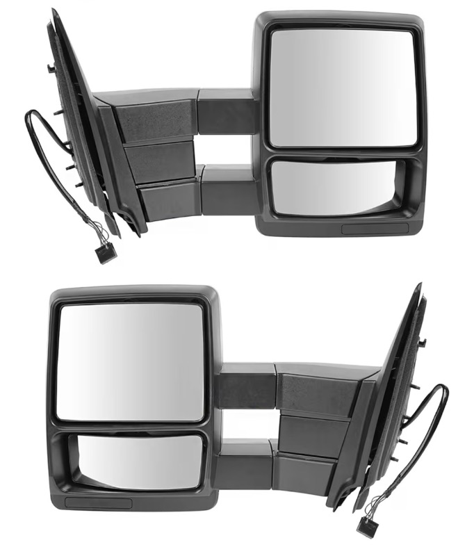 Photo 1 of ** SIMILAR IMAGE UNKNOWN SIZE OR MODEL***Trail Ridge Towing Mirror Set Power Heated Manual Folding Textured Puddle Light 2 Piece Compatible with 2003-2014 Ford Expedition