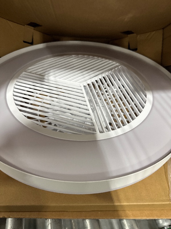 Photo 1 of *** SIMILAR IMAGE UNKNOWN SIZE OR MODEL**Enclosed Ceiling Fans with Lights Remote Control, Low Profile Ceiling Fan Light's Memory Mode, 3 Colors Dimmable LED 6 Speeds, 20 inches, Timing Reversible Blades - White