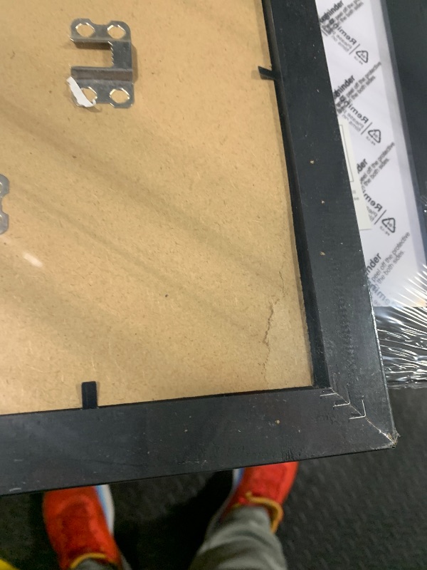 Photo 1 of ** MINOR DAMAGE ON BACK. NOT VIVIABLE FROM THE FRONT ** LUCKYLIFE 24x36 Poster Frame in Black Solid Wood with Plexiglass 2 Pack