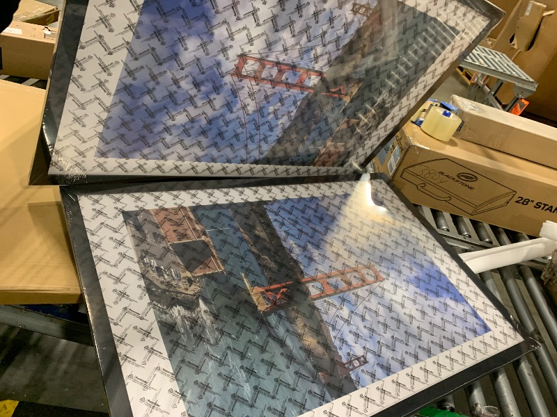 Photo 1 of ** MINOR DAMAGE ON BACK. NOT VIVIABLE FROM THE FRONT ** LUCKYLIFE 24x36 Poster Frame in Black Solid Wood with Plexiglass 2 Pack