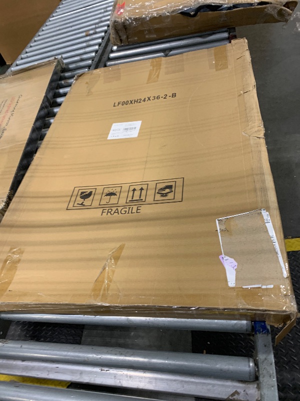 Photo 1 of ** MINOR DAMAGE ON BACK. NOT VIVIABLE FROM THE FRONT ** LUCKYLIFE 24x36 Poster Frame in Black Solid Wood with Plexiglass 2 Pack