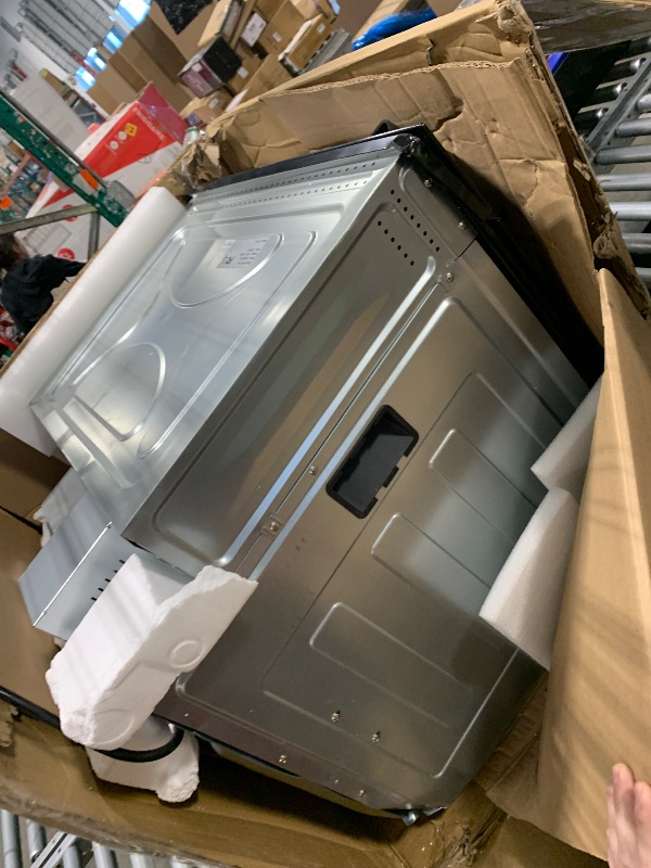 Photo 1 of *** USED ITEM HAS DENTS****  24 Inch Electric Single Wall Oven, 2.5 Cu.ft Built-in Convection System with 8 Cooking Functions in Stainless Steel, Touch Control