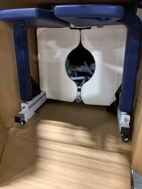 Photo 1 of ** MISSING BUILDING MANUAL AND CUSHION** Hydraulic Patient Lift Nursing Chair 4 in 1 Shower Chair Transport Wheelchair 180° Open & Close Max 350Lb Adjustable Lifting Height Transfer