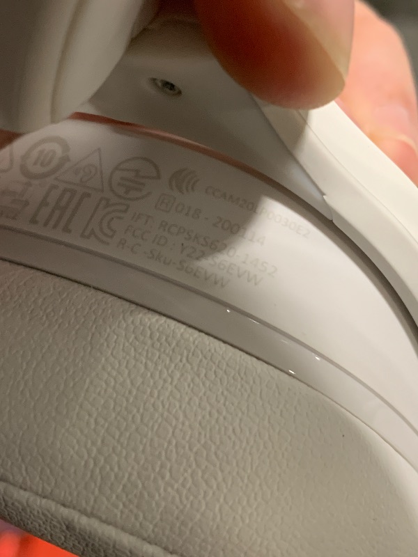 Photo 1 of Skullcandy Crusher Evo Wireless Bluetooth Headphones with Extra USB-C Charging Cable, Multi-Sensory Bass, Noise Isolating Over-Ear Fit, 40 Hours Battery, Microphone for iPhone Android - Bone