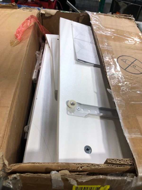 Photo 1 of ***MINOR DAMAGE*** ***READ CLERK NOTES*** Fluted Nightstands Set of 2, Modern Bedside Table with Drawer and Storage Shelf, Wood End Table Mid Century Night Stands for Bedroom Living Room Sofa Couch Office (White)