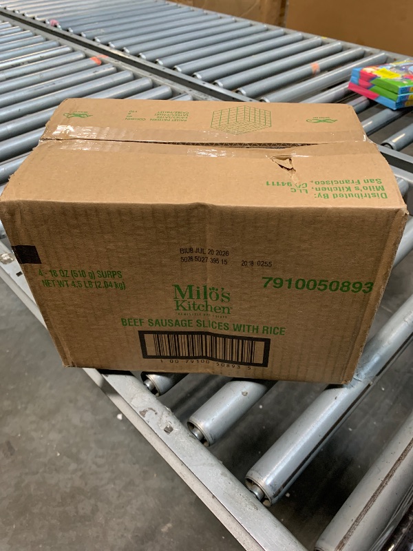 Photo 1 of ***** BB 7/20/26****** Milo's Kitchen Beef Sausage Slices with Rice Dog Treats, 18 Ounce (Pack of 4)