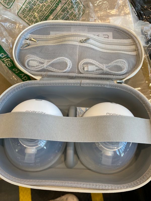 Photo 1 of **UNTESTED**
Momcozy M5 Hands-Free Wearable Breast Pump, Double-Sealed Flange for Baby-Like Comfort, 3 Modes & 9 Suction Levels, Portable Electric Pump – 24mm, 2-Pack Quill Gray