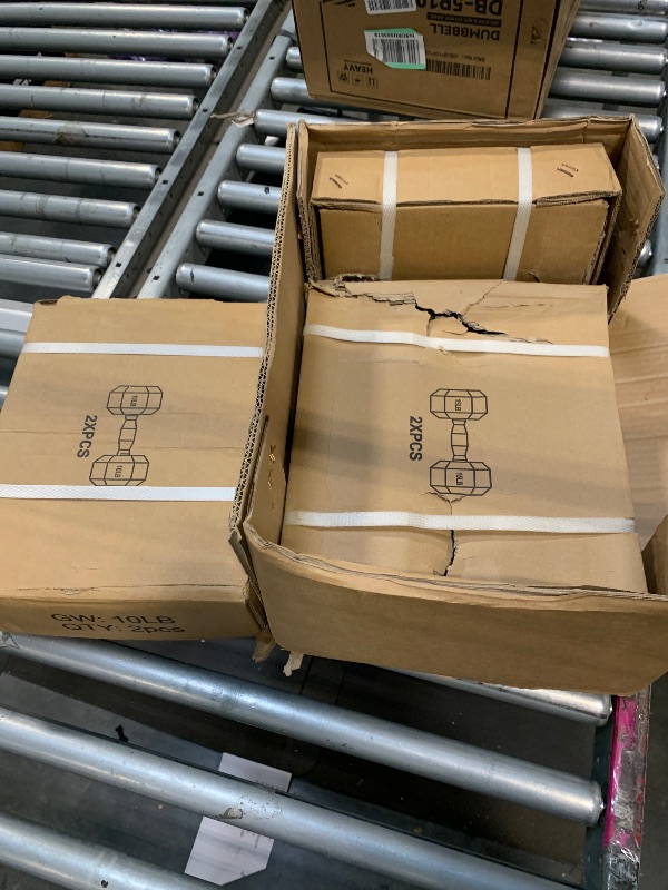 Photo 1 of **Factory Sealed** Fitvids Rubber Coated Hex Dumbbell Weight Set and Storage Rack – 100LB or 150LB + A-Rack: 150lbs (5-25lbs Pairs) Black