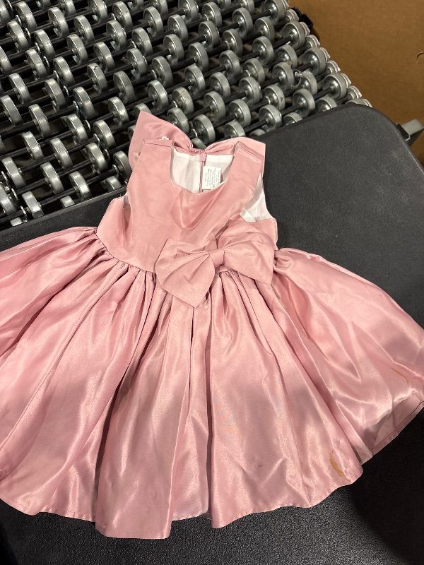 View 3 of **MINOR DAMAGE/STAINED**
Pideno 6M-8T Baby Girl Big Bowknot Birthday Pageant Dress Toddler Party Tutu Gown Baptism Dresses Dusty Pink 120