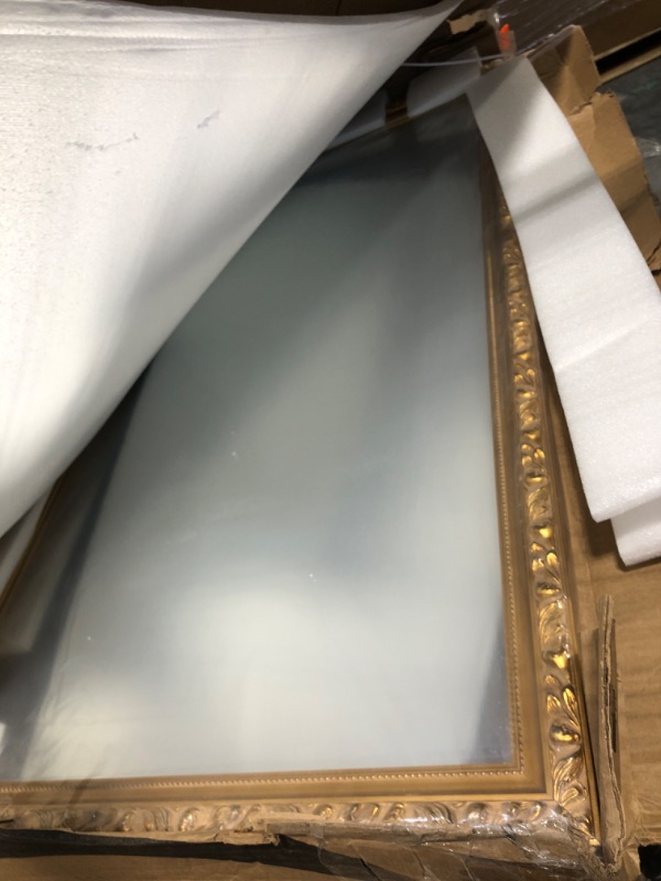 Photo 1 of **** SIZE UNKMNOWN AT LEAST 40 X 28 IN ******** VIntage Gold Frammed Mirror