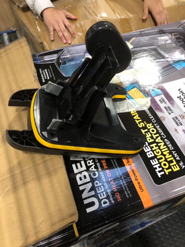 Photo 1 of **** MISSING CLEANING  SOLUTIONS ***** Shark CarpetXpert HairPro with StainStriker Upright Carpet, Area Rug & Upholstery Cleaner, Perfect for Pets & Hair Removal, Carpet Shampooer, 5 Cleaning Tools, Pet Cleaning Solution, Navy, EX304