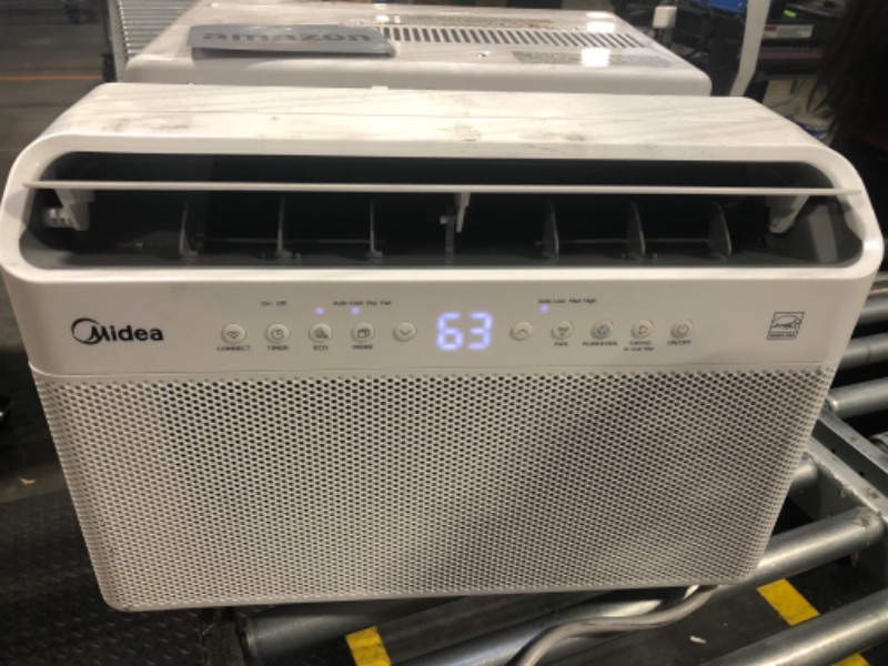 Photo 1 of **** MISSING MANUAL ***** Midea 12,000 BTU U Shaped Smart Inverter Window Air Conditioner - Cools 550 Sq Ft, Ultra Quiet with Open Window Flexibility - Alexa/Google Assistant Compatible - 35% Energy Savings, Remote (Updated)