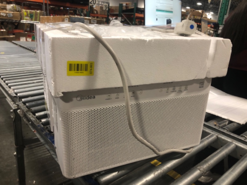 Photo 1 of **** MISSING MANUAL ***** Midea 12,000 BTU U Shaped Smart Inverter Window Air Conditioner - Cools 550 Sq Ft, Ultra Quiet with Open Window Flexibility - Alexa/Google Assistant Compatible - 35% Energy Savings, Remote (Updated)