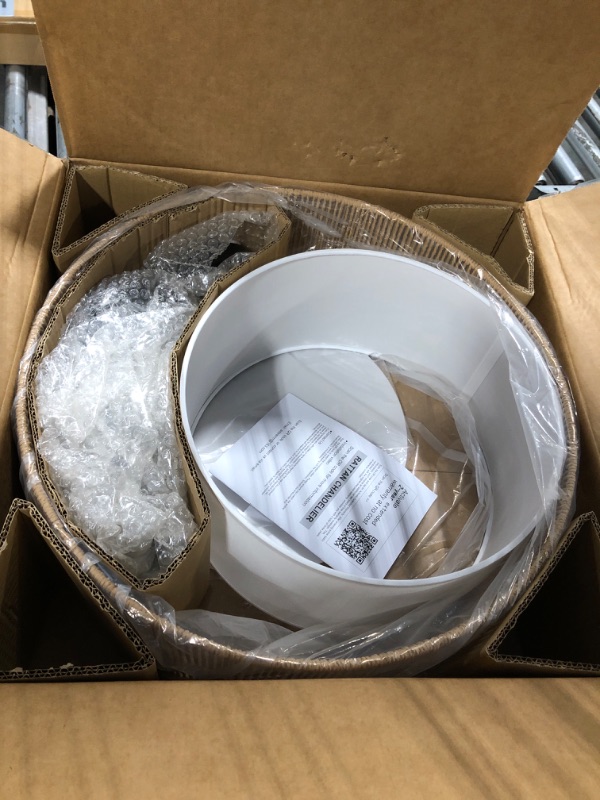 Photo 1 of ** MISSING HARDWARE*-*
SupMaka 4-Light Rattan Chandelier, 19.7" Boho Pendant Light with Fabric Shade, Farmhouse Rattan Hanging Ceiling Light Fixture for Dining Room, Living Room, Kitchen Island, Bedroom, Hallway, Foyer