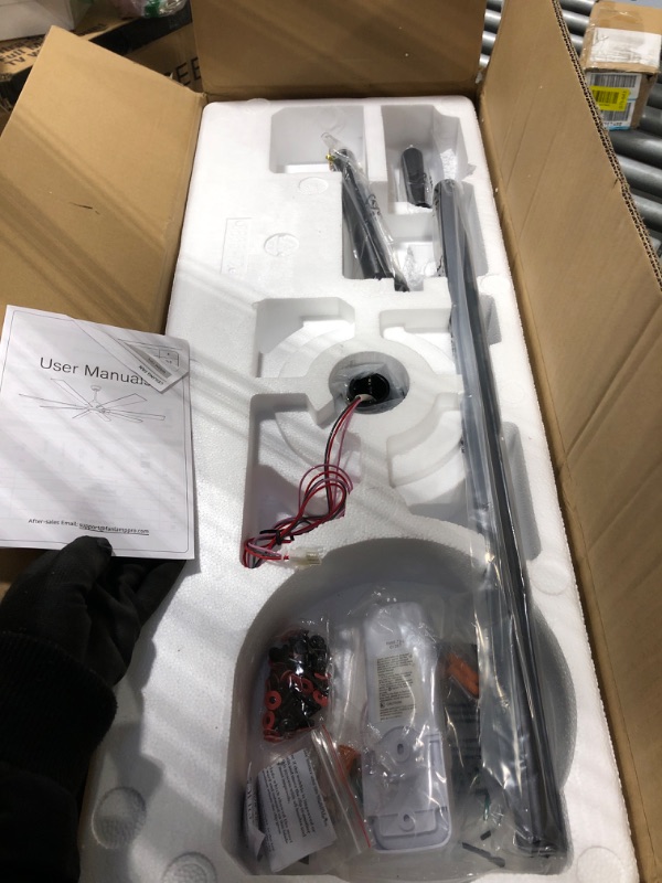 Photo 1 of ** FACTORY SEALED**
ZMISHIBO 72 Inch Ceiling Fan No Light with Remote Control, 8 Blades Quiet DC Reversible Motor, 6-Speed, Timer, Black Finish, Indoor Outdoor Ceiling Fans for Patios, Living Room, Garage