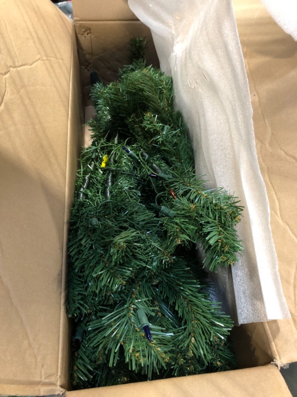 Photo 1 of * Missing parts/ Bottom* National Tree Company Pre-Lit Artificial Medium Christmas Tree, Green, Kincaid Spruce, Multicolor Lights, Includes Stand, 4 Feet