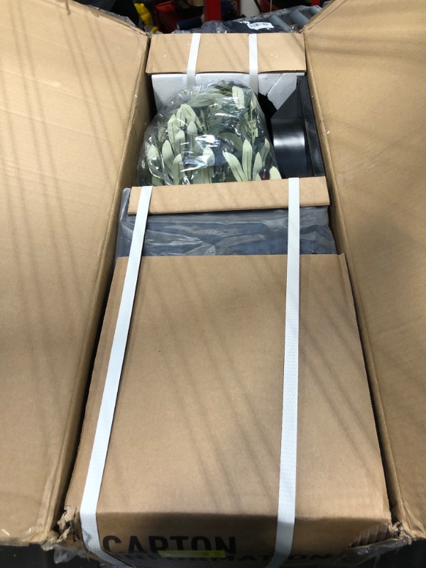 Photo 1 of ** FACTORY SEALED**
VeriNatural Artificial Olive Tree 5FT - Tall Faux Olive Trees with Natural Wood Trunk, Silk Leaves, Black Taper Planter & Pebbles, UV Resistant Fake Plants Indoor for Home Decor, Office,Outdoor,VN131