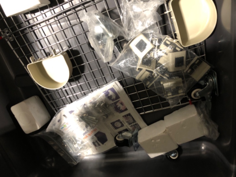 Photo 1 of ** FACTORY SEALED**SOLD AS IS NO REFUND/RETURN**
SportPet Designs Plastic Kennels Rolling Plastic Airline Approved Wire Door Travel Dog Crate, XXX-Large, Gray