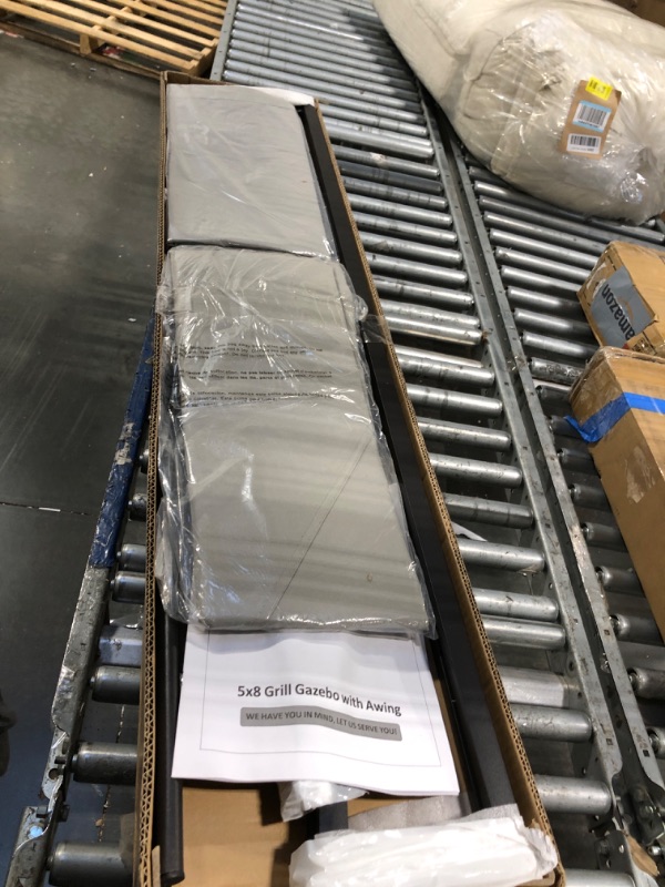 Photo 1 of ** FACTORY SEALED**SOLD AS IS NO REFUND/RETURN**
FAB BASED 5x8 Grill Gazebo, Outdoor BBQ Grill Patio Canopy with Extra Shadow & LED Lights, Barbeque Gazebo Canopy (Grey)