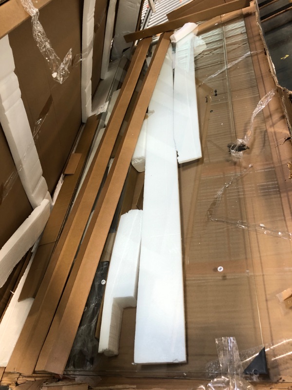 Photo 1 of ** MISSING INSTRUCTIONS**
DreamLine Infinity-Z 50-54 inch W x 72 inch H Semi-Frameless Sliding Shower Door in Matte Black