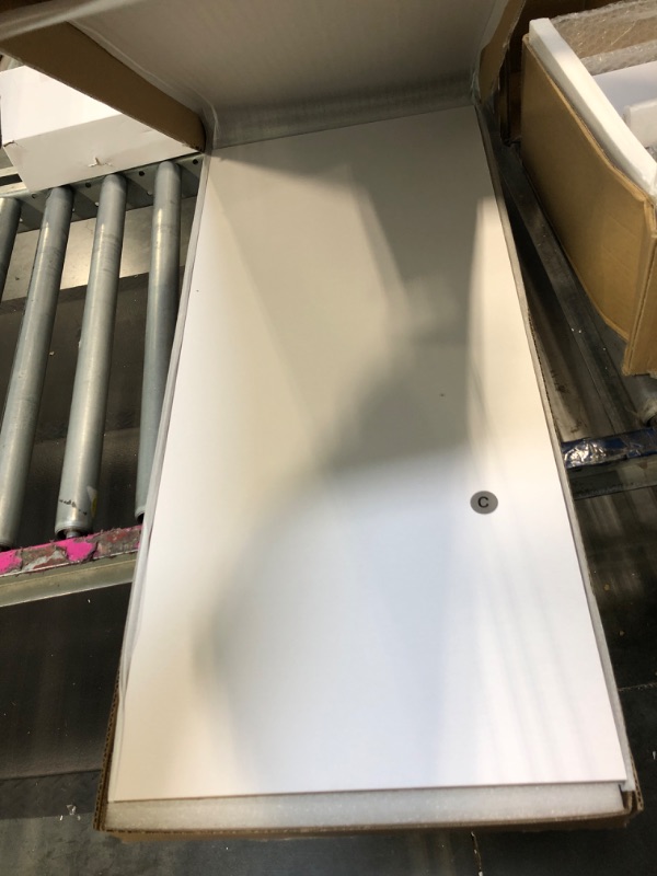 Photo 1 of ** MISSING INSTRUCTIONS**
ROYMELO 34x84 Inch White Sliding Barn Door Slab with 6ft Hardware Kit Included, 5-Panel, MDF Wood Panel Covered with Water-Proof Scratch-Proof PVC Surface, Simple DIY Assembly