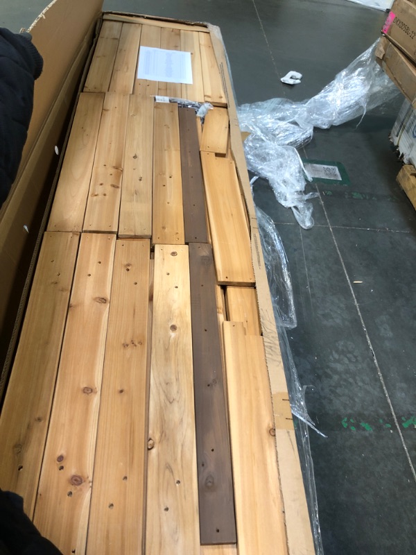 Photo 1 of ** FACTORY SEALED**SOLD AS IS NO REFUND/RETURN**
Backyard Discovery Sterling Point Cedar Wood Swing Set with Wave Slide, Raised Clubhouse, Wooden Bridge, Rock Wall, Belt Swings, Web Swing, Trapeze, Balcony, Climbing Wall, Ladder, Outdoor Playset