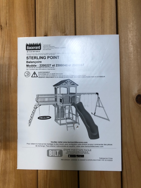 Photo 1 of ** FACTORY SEALED**SOLD AS IS NO REFUND/RETURN**
Backyard Discovery Sterling Point Cedar Wood Swing Set with Wave Slide, Raised Clubhouse, Wooden Bridge, Rock Wall, Belt Swings, Web Swing, Trapeze, Balcony, Climbing Wall, Ladder, Outdoor Playset