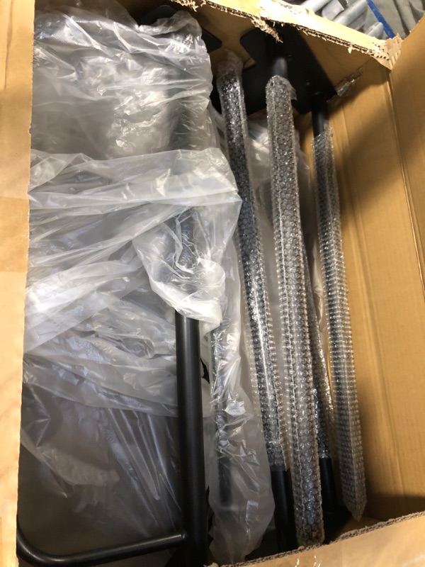 Photo 1 of ** MISSING INSTRUCTIONS**
HDYEGY 4 Sets Wall Mounted Saddle Rack With Double Pad Bar - Heavy Duty Stand for English and Western Saddles - 23.8x12.6x7.5 Inches