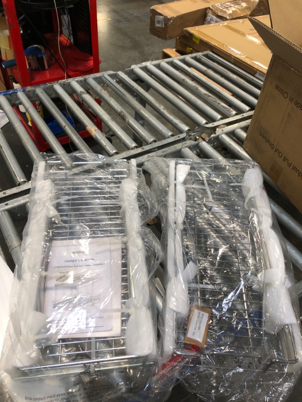 Photo 1 of ** FACTORY SEALED**LOVMOR 2 Tier Individual Pull Out Cabinet Organizer 11"W x 21"D, Slide Out Kitchen Cabinet Storage Sliding Shelves