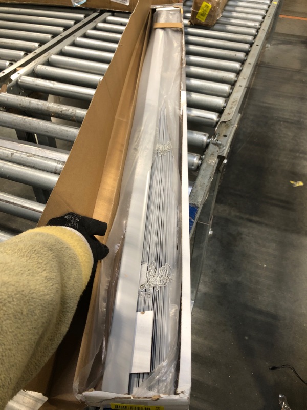 Photo 1 of ** FACTORY SEALED**Cordless Room Darkening Mini Blind - 46 Inch Width, 64 Inch Length, 1" Slat Size - Gray - Cordless GII Deluxe Sundown Horizontal Windows Blinds for Interior by Achim Home Decor