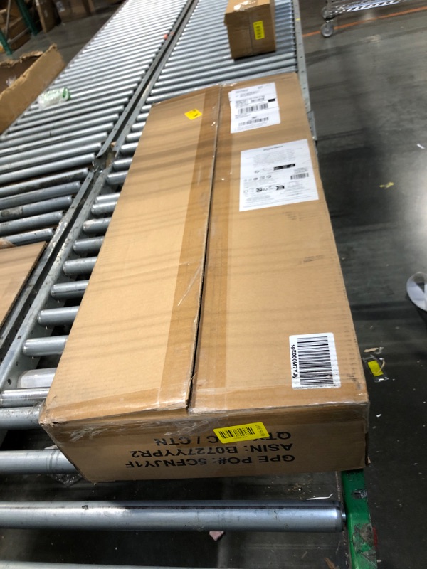 Photo 1 of ** FACTORY SEALED**Amazon Basics 4-Shelf Adjustable, Heavy Duty Storage Shelving Unit with Wheels for Easy Assembly, for Garage or Kitchen Use, Metal Organizer Wire Rack, 36" L x 14" W x 57.8" H, Chrome