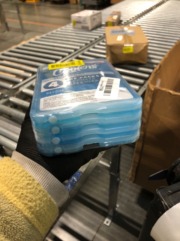 Photo 1 of ** FACTORY SEALED**Cool Coolers by Fit & Fresh 4 Pack XL Slim Ice Packs, Quick Freeze Space Saving Reusable Ice Packs for Lunch Boxes or Coolers, Blue, 239ICE, 4 count (Pack of 1)