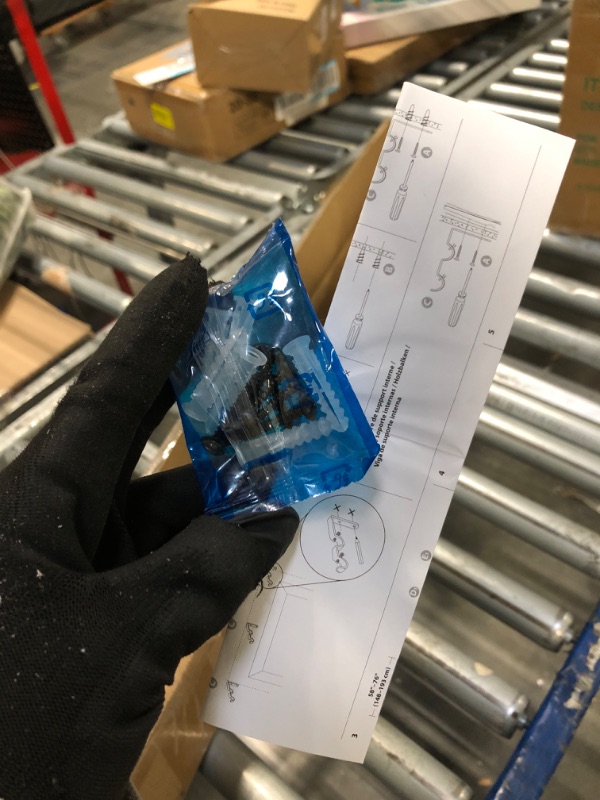 Photo 1 of ** FACTORY SEALED**Umbra Cappa Double Curtain Rod, Includes 2 Matching Finials, Brackets & Hardware, 66 to 120-Inch, Black