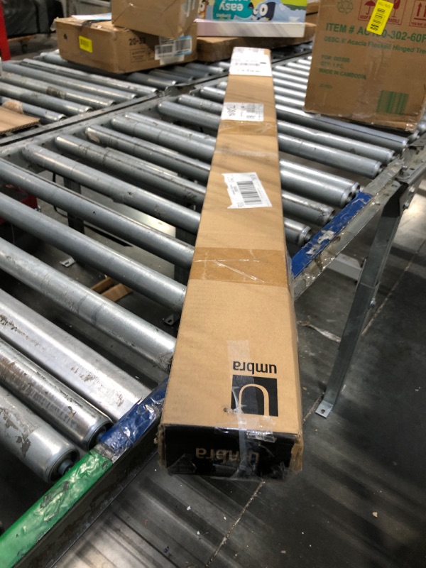 Photo 1 of ** FACTORY SEALED**Umbra Cappa Double Curtain Rod, Includes 2 Matching Finials, Brackets & Hardware, 66 to 120-Inch, Black