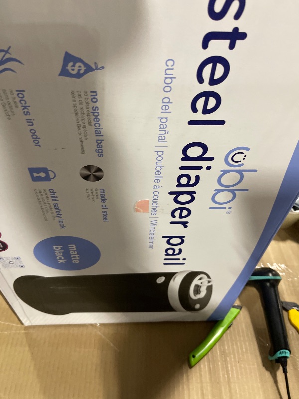 Photo 1 of *** DENT ON THE SIDE OF THE PAIL *** Ubbi Steel Diaper Pail, Odor Locking, No Special Bag Required, Award-Winning, Registry Must-Have, Matte Black
