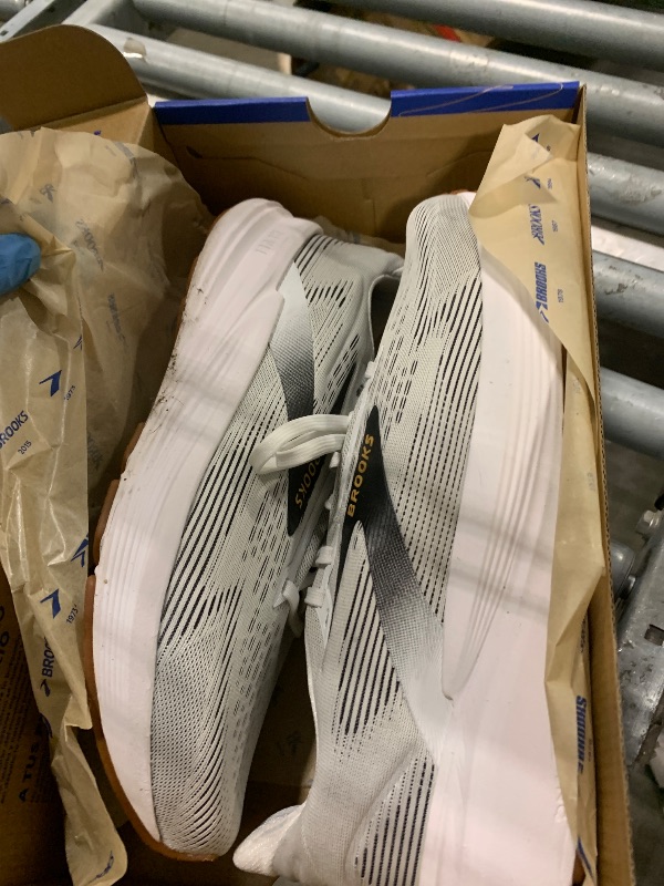 Photo 1 of ** USED** Brooks Men’s Revel 8 Neutral Running & Walking Shoe - White/Black/Oak Buff - 8.5 Medium