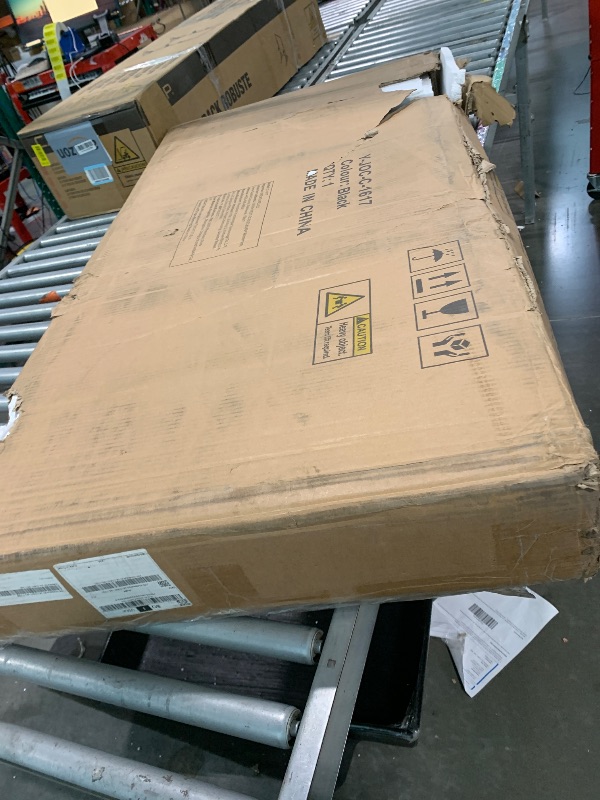 Photo 1 of ** ONLY TABLE** Round Dining Table , Kitchen Table and Chairs for 4, Circle Table Round Pedestal Dining Room Dinner Dinette Table Set,5 Piece Space Saving Wood Kitchen & Dining Room Tables (Black, 47In)