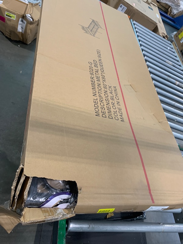 Photo 1 of ** BRAND NEW ITEM** NACHTIMOOR Black Queen Platform Metal Bed Frame with Headboard and Footboard,Vintage Victorian Style Mattress Foundation, No Box Spring Required, Black,Queen.