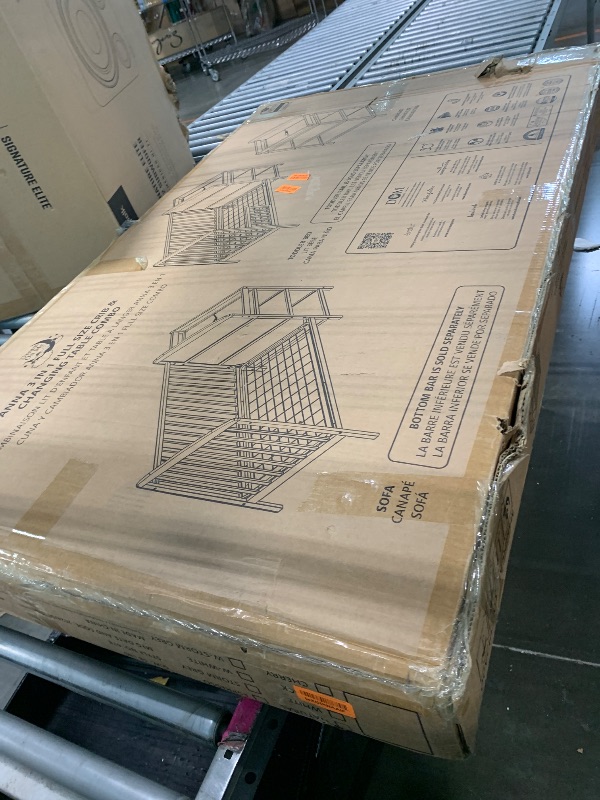 Photo 1 of ** BRAND NEW ITEM** Dream On Me Anna 3-in-1 Convertible Full-Size Baby Crib & Changer with Storage in Black, GreenGuard Gold & JPMA, Pinewood, Converts to Day & Toddler Bed, 3 Mattress Heights, 1? Changing Pad